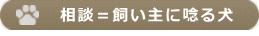 相談＝飼い主に唸る犬